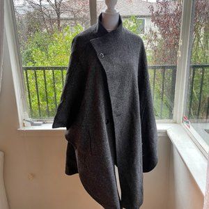 vintage reversible poncho/cape OS